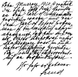 Freud's handwriting