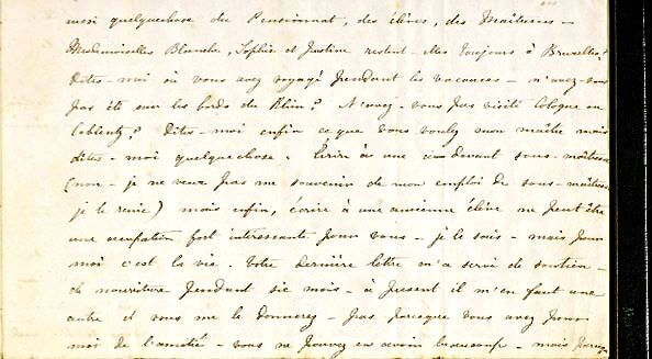 Letter from Charlotte Bronte to professor
