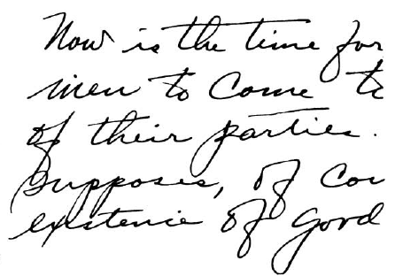 Generous handwriting
