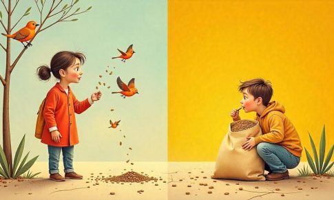 Generosity and Selfishness in Nature and Handwriting